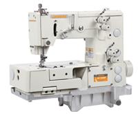 Platform type transverse bending tank chain has double needle sewing machines JH1508P